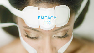 Emface applicators on face of patient at Instant Rejuvenate med spa in Orange County